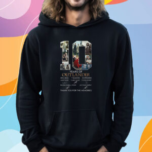 10 Years Of 2014-2024 7 Seasons 83 Episodes Outlander Thank You For The Memories T-Shirt Hoodie