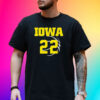 IOWA 22 Jersey #22 Golden Yellow Sports Team Jersey Number T-Shirt