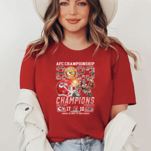 AFC Championship 2023 Chiefs 17-10 Ravens January 28 2024 MT Bank Stadium T-Shirt