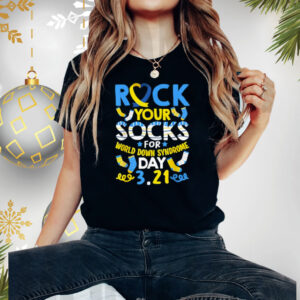 Rock Your Socks Down Syndrome Day Awareness For Boys Girls Shirt