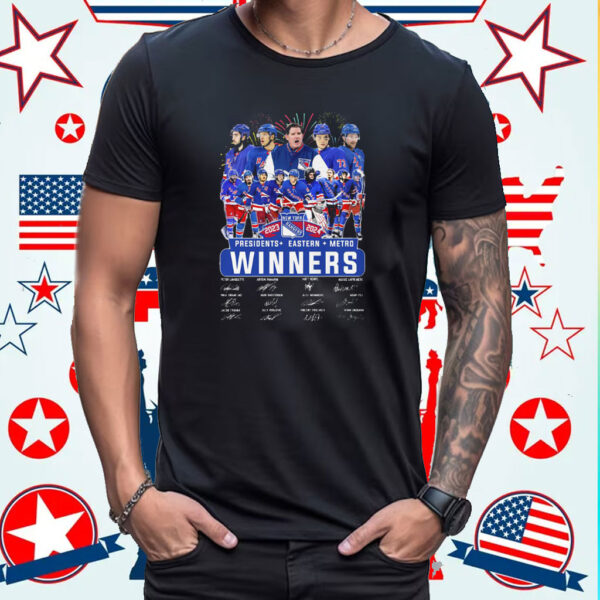 New York Rangers Presidents Eastern Metro Winners 2024 Shirt