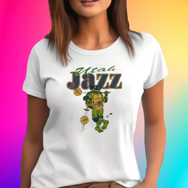 Tmnt Leonardo x Utah Jazz Mascot Shirts