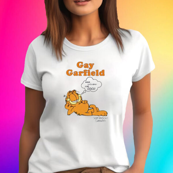 Gay Garfield MMM Lasagna And Cock T-Shirt