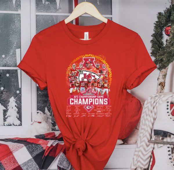 Chiefs 2023-2024 AFC Championship Game Champions Signature T-Shirt