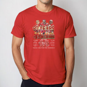 49ers 80 Years Of 1944-2024 Thank You For The Memories T-Shirt