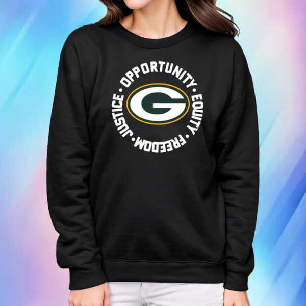 Green Bay Packers Opportunity Equality Freedom Justice Shirts