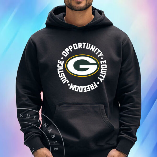 Green Bay Packers Opportunity Equality Freedom Justice Shirts