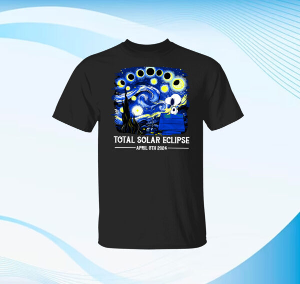 Snoopy and Woodstock Total Solar Eclipse 2024 Gift Shirts