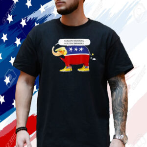 Funny Joke Trump Never Surrender Golden Sneaker 2024 USA T-Shirt
