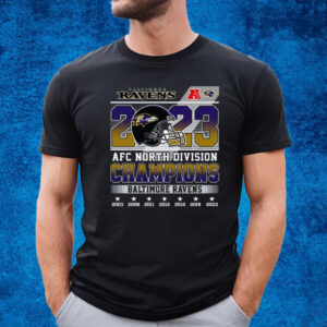 2023 AFC North Division Champions Baltimore Ravens T-Shirt