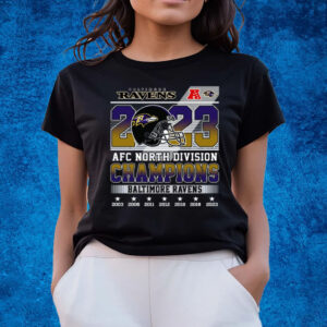 2023 AFC North Division Champions Baltimore Ravens T-Shirts