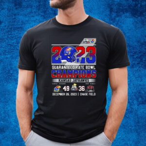 2023 Guaranteed Rate Bowl Champions Kansas Jayhawks 49 – 36 Unlv Rebels December 26 2023 Chase Field T-Shirt