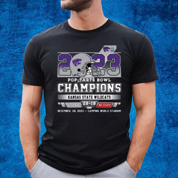 2023 Pop-Tarts Bowl Champions Kansas State Wildcats 29 – 19 NC State Wolfpack December 28, 2023 At Camping World Stadium T-Shirt