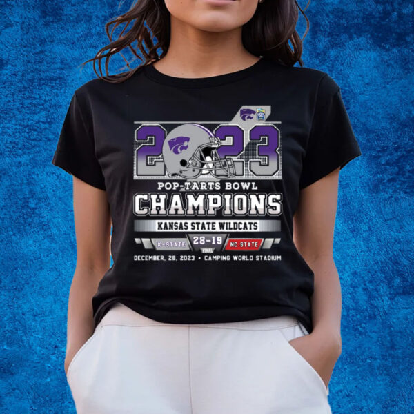 2023 Pop-Tarts Bowl Champions Kansas State Wildcats 29 – 19 NC State Wolfpack December 28, 2023 At Camping World Stadium T-Shirts