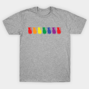 Colorful Cats Pride Rainbow T-Shirt Unisex