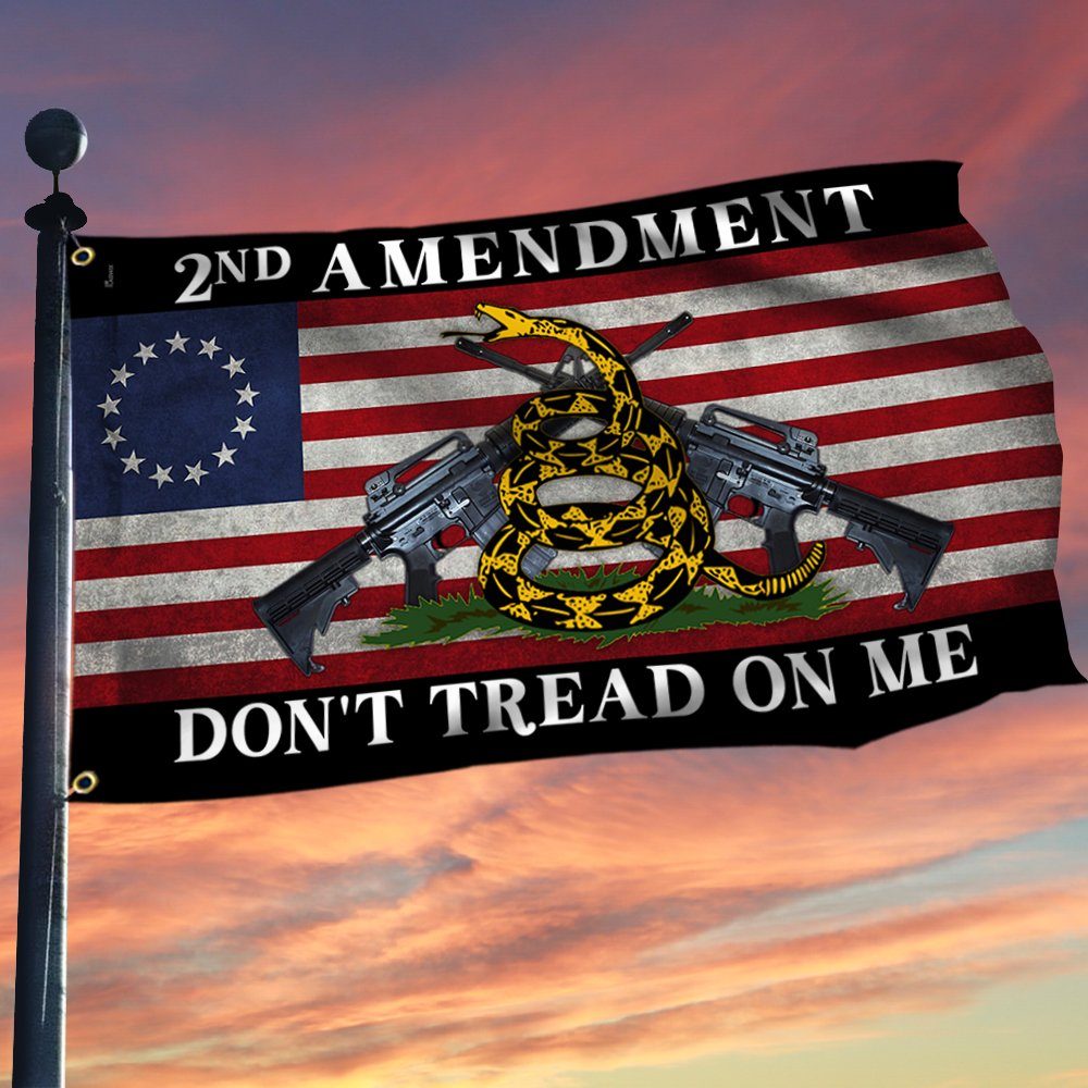 2nd Amendment Dont Tread On Me Grommet Flag TQN353GF