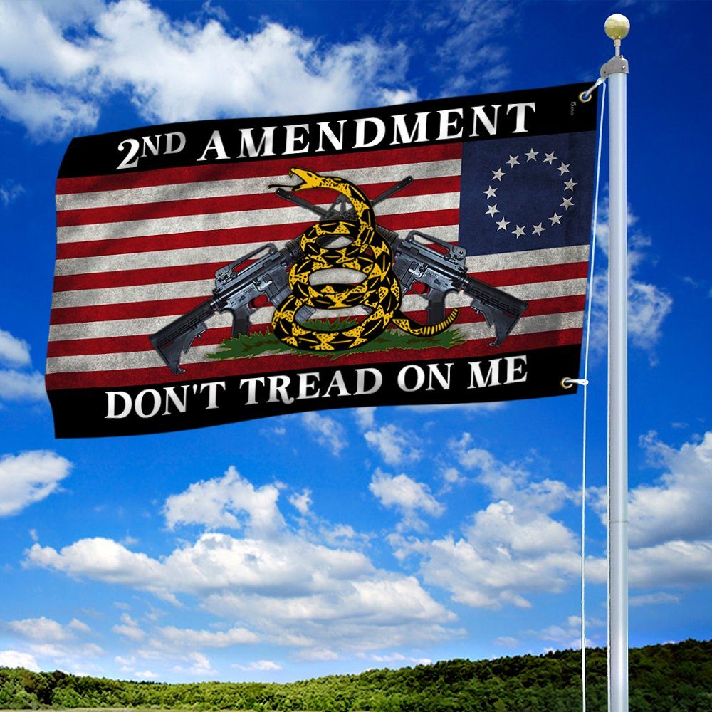 2nd Amendment Dont Tread On Me Grommet Flag TQN353GF