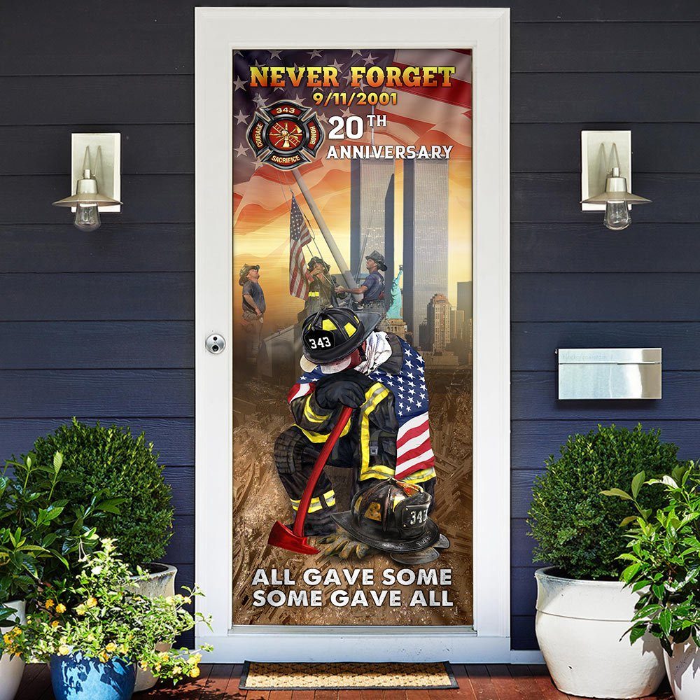 343 Firefighters The Brave Of 9/11 Door Cover DDH2752F