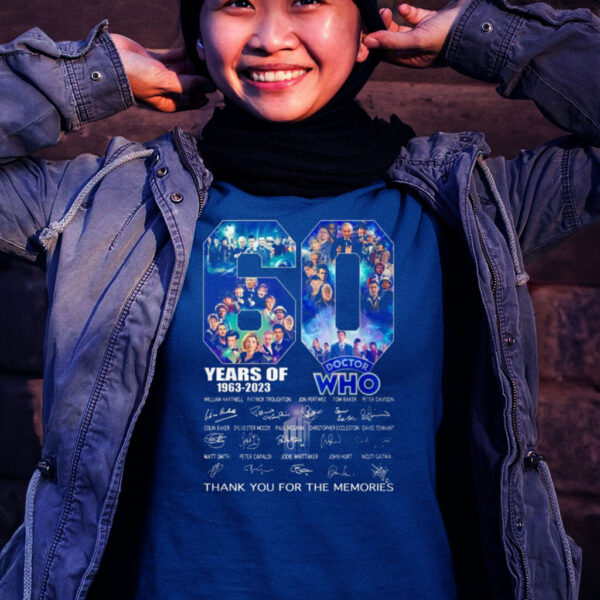 60 Years Of 1963 – 2023 Doctor WHO Signature Thank You For The Memories Signatures 2023 T Shirt