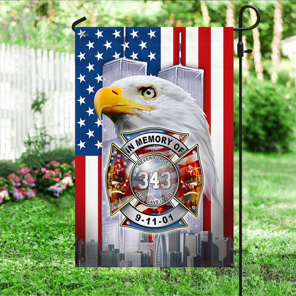 911 Flag 343 Never Forget Patriot Day BNN408F