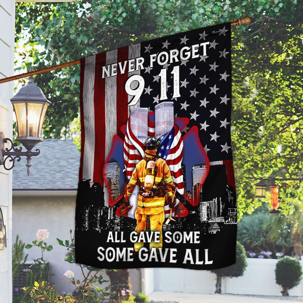 911 Flag Firefighter Never Forget BNN352Fv1