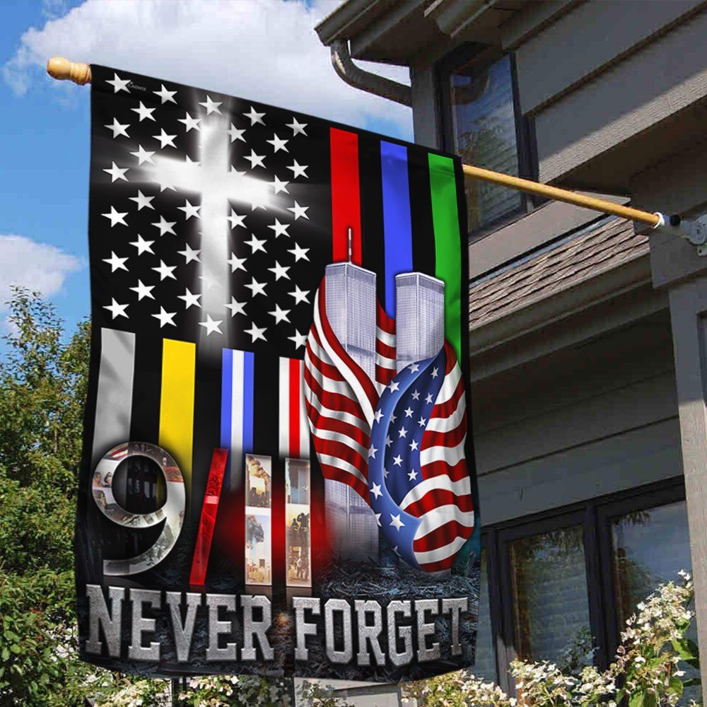 9/11 Flag First Responders Never Forget 9/11 QNN544Fv1