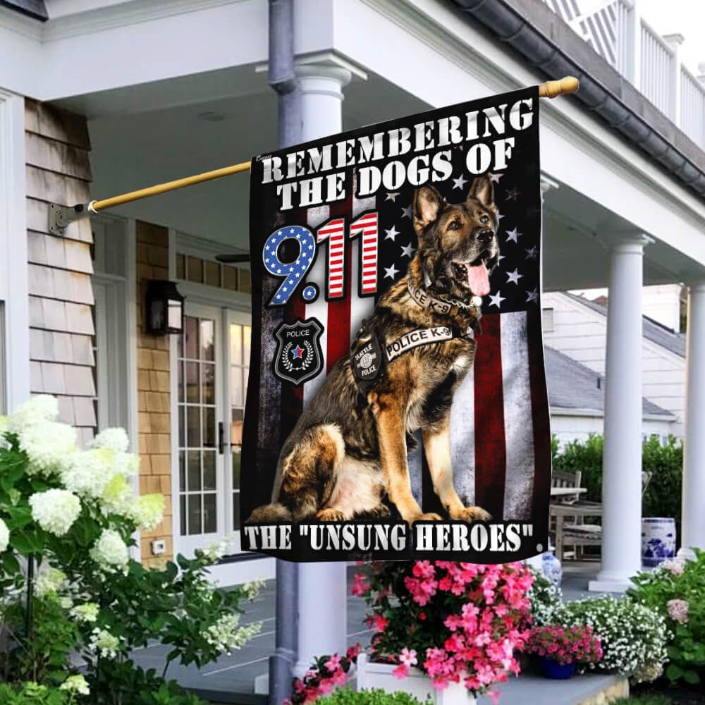 911 Flag German Shepherd Rescue Dogs NTB194F