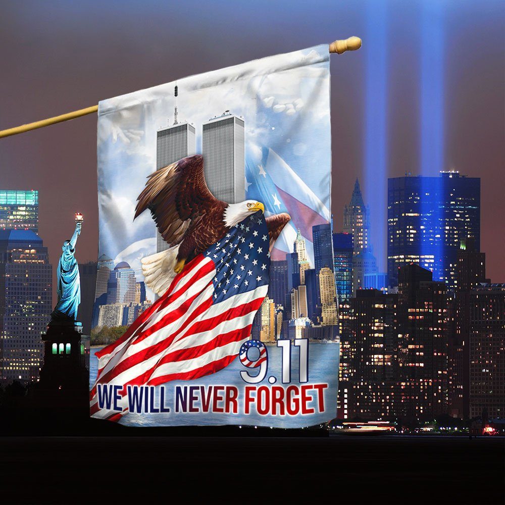 911 Flag We Will Never Forget BNN426F