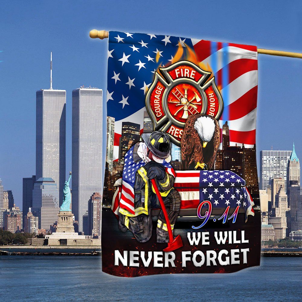 911 Flag We Will Never Forget Firefighter BNN400F