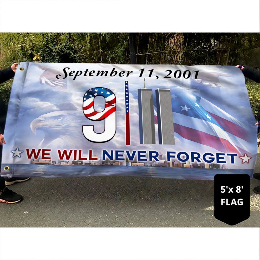 911 Grommet Flag We Will Never Forget BNN147GFv1