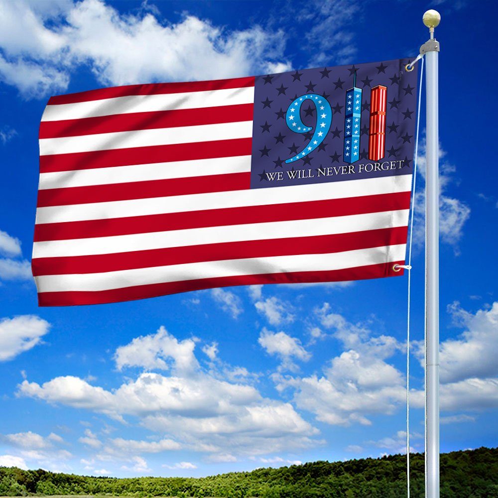 911 Grommet Flag We Will Never Forget BNN269GF