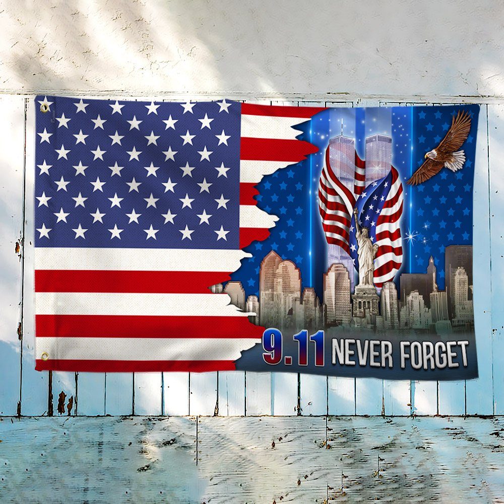 911 Patriot Day Grommet Flag September 11 Attacks Never Forget 9/11 TQN257GF