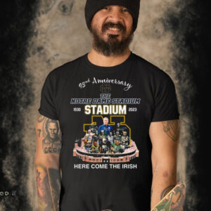 93nd Anniversary The Notre Dame Stadium 1930 2023 Here Come The Irish Signatures Shirt