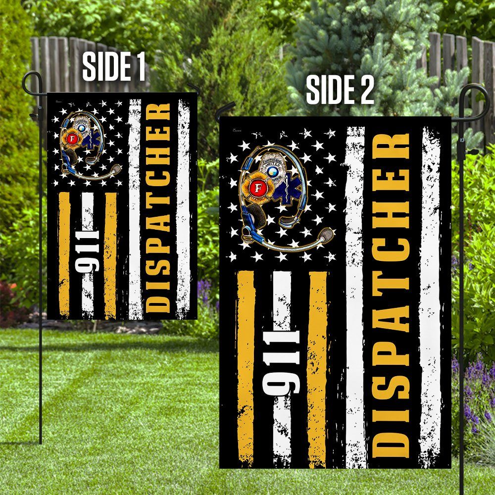 9 11 Dispatcher Thin Gold Line Flagwix™ 911 Dispatcher Flag