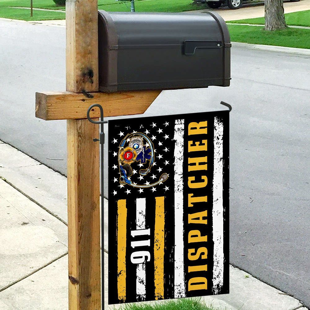 9 11 Dispatcher Thin Gold Line Flagwix™ 911 Dispatcher Flag