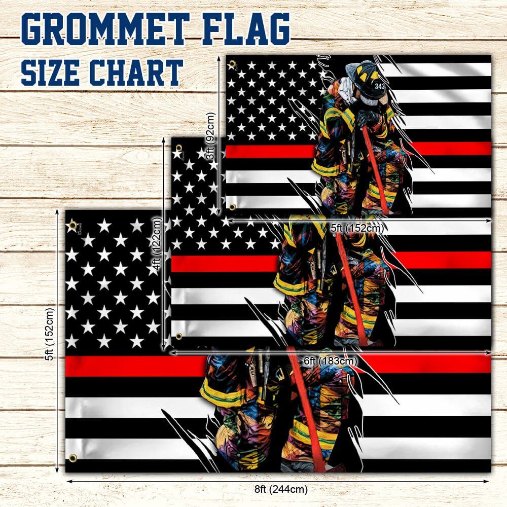 9 11 Never Forget Firefighter Grommet Flag 20th Anniversary Of ...