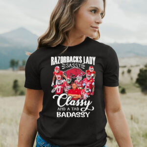 Arkansas Razorbacks football lady sassy classy and a tad badassy 2023 T shirt