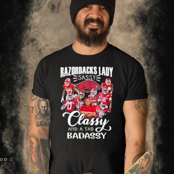 Arkansas Razorbacks football lady sassy classy and a tad badassy 2023 shirt