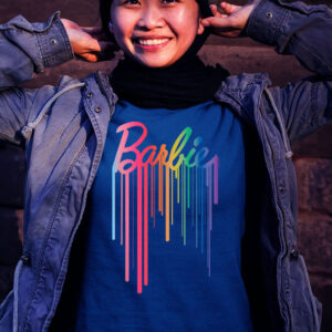 Barbie Logo Rainbow Drip Shirt