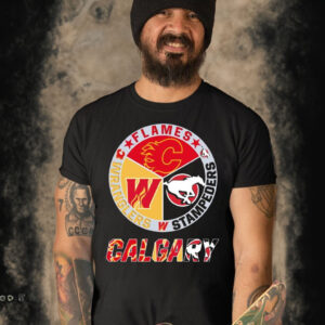 Calgary All Team Sports Flames Stampeders And Wranglers shirt