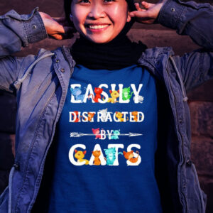 Easily Distracted Cats T Shirt