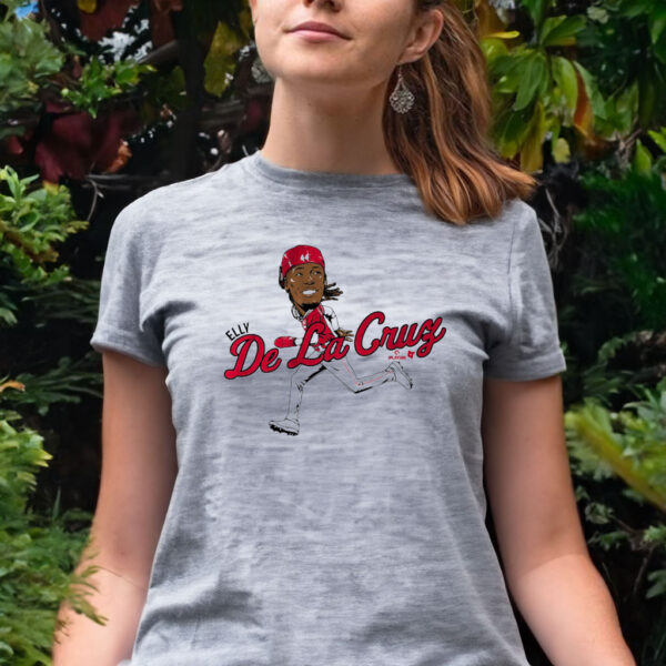 Elly De La Cruz Caricature T Shirt, Cincinnati