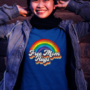 Free Mom Hugs Rainbow Heart LGBT Flag LGBT Pride Month Shirt