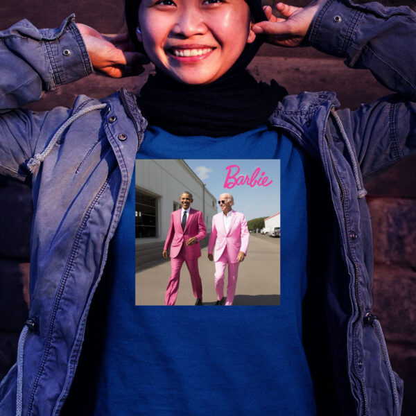 Joe Biden x Barack Obama In Pink Suited Duo Barbie Hot Shirt