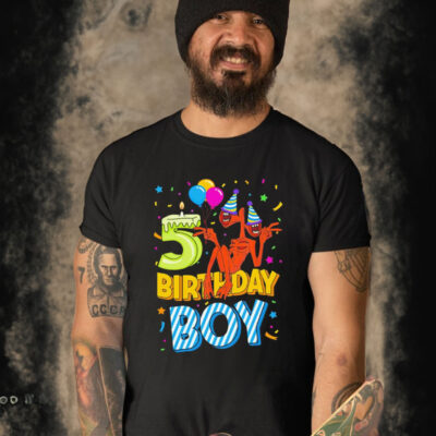 Kids 5 siren head birthday boy Shirt