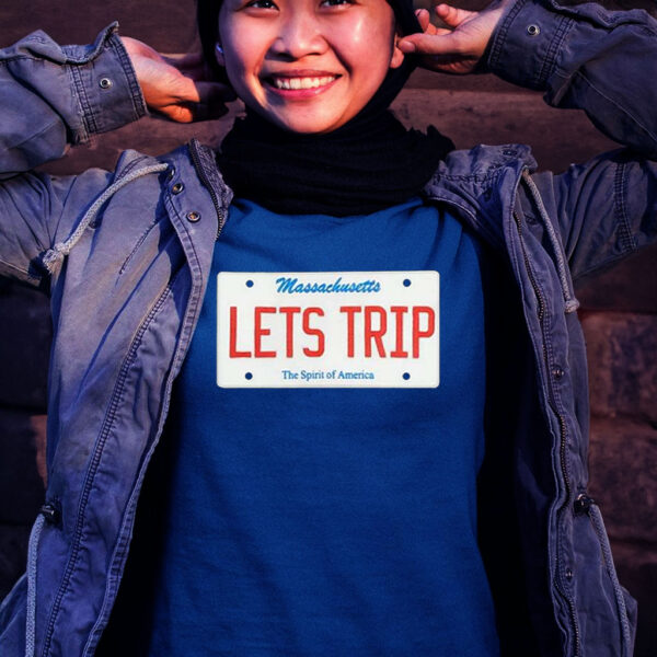 Let’s Trip License Plate Women Shirt