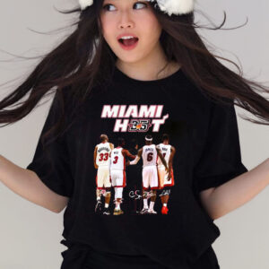 Miami Heat 35th Anniversary James Bosh Wade Signatures 2023 Shirt