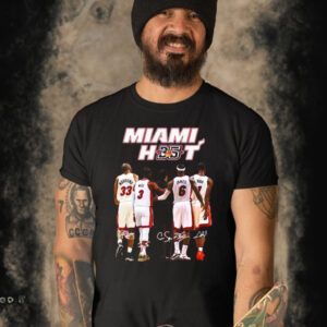 Miami Heat 35th Anniversary James Bosh Wade Signatures 2023 T Shirt