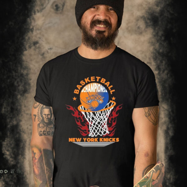 New York Knicks Basketball Champions Fire Logo 2023 Shirt