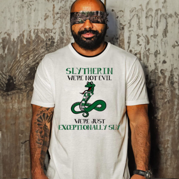 Slytherin we’re not evil we’re just exceptionally sky shirt